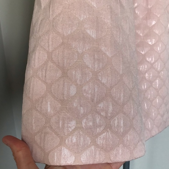 Ann Taylor LOFT pink mini skirt black womens sz 6 textured fully lined shimmery - Picture 3 of 12